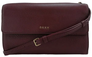 DKNY Dark Red Crossbody Shoulder Clutch Bag Burgundy Small to Medium RRP £215 - Picture 1 of 14