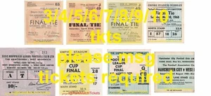 reproduction WEST BROMWICH ALBION 1931-1970 fa league cup final charity s ticket - Picture 1 of 10