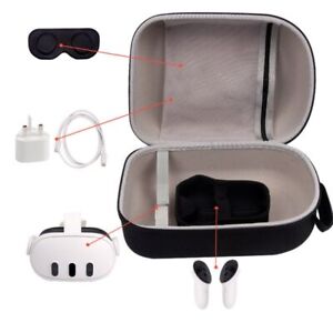 with Lens Cover VR Glasses Protective Box Carrying Case for Meta Quest 3
