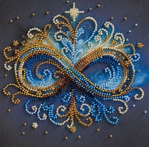 Infinity Bead Embroidery Kit – DIY Handmade Beading Craft Set | Gift - Picture 1 of 7