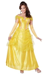CLASSIC BEAUTY AND THE BEAST PRINCESS BELLE ADULT WOMENS FANCY DRESS COSTUME - Picture 1 of 2
