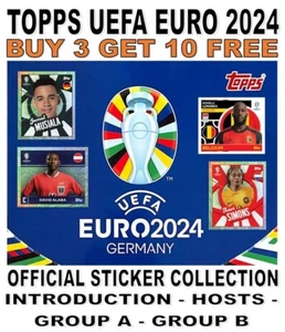 TOPPS EURO 2024 GERMANY STICKER COLLECTION - INTRO - HOSTS - GROUP A - GROUP B - Picture 1 of 1