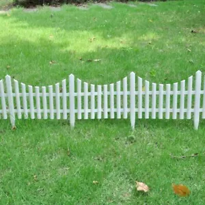 17Pcs Garden Yard Fence Boarder 32.8ft Fencing Edging Picket Lawn Panel 3 Colors - Picture 1 of 14