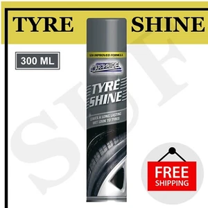 Tyre Shine Spray Wet Look Gloss Black Finish Car Pride Van Bike 300ml Carpride - Picture 1 of 1