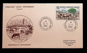 French Southern & Antarctic Territory Sc 152 - 1990 FDC - DOMESTIC ANIMALS - Picture 1 of 1