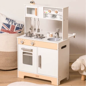 Juego de cocina de madera para niños juguete simulación cocina educativo fingir regalo - Imagen 1 de 12