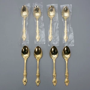 Vajilla Estia 8 cucharaditas chapada en oro GP Juego de servicio Silverware Corea - Imagen 1 de 8
