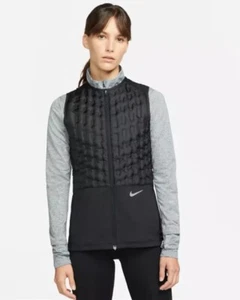 NIKE THERMA-FIT ADV DOWN FILL RUNNING GILET WOMENS SIZE XS BLACK (DD6063 010) - Picture 1 of 6