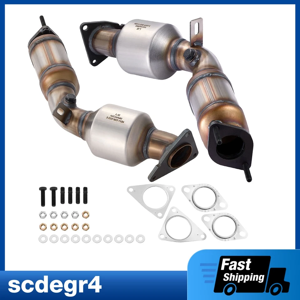Convertidor catalítico izquierdo y derecho 2 piezas para Nissan 350Z 370Z INFINITI EX35 EX37 Foto 1 de 4