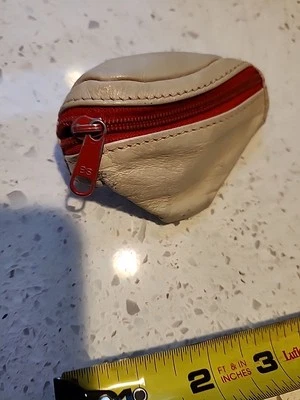 Vintage Leather Wrist Pouch Bracelet Leather 1980's Key Pouch - Image 1 of 4