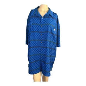 Camicia Marithe Francois Girbaud blu con bottoni 3XL - Foto 1 di 6