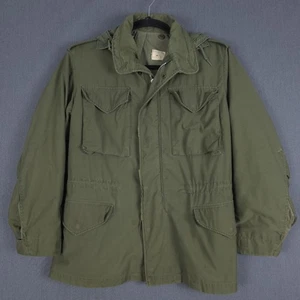 US Army Field Coat OG-107 Mens Small Green Hooded 60s Vintage Military Vietnam - Picture 1 of 14
