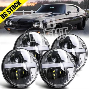 4PCS For Chevy Chevelle 1964-1970 5.75" 5-3/4 inch LED Headlights Hi/Lo Beam DRL - Picture 1 of 13