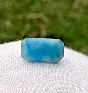3.5crtNatural Afghanite Rare Gemstone Emerald Cut sky Blue 100% Untreated - Picture 1 of 11