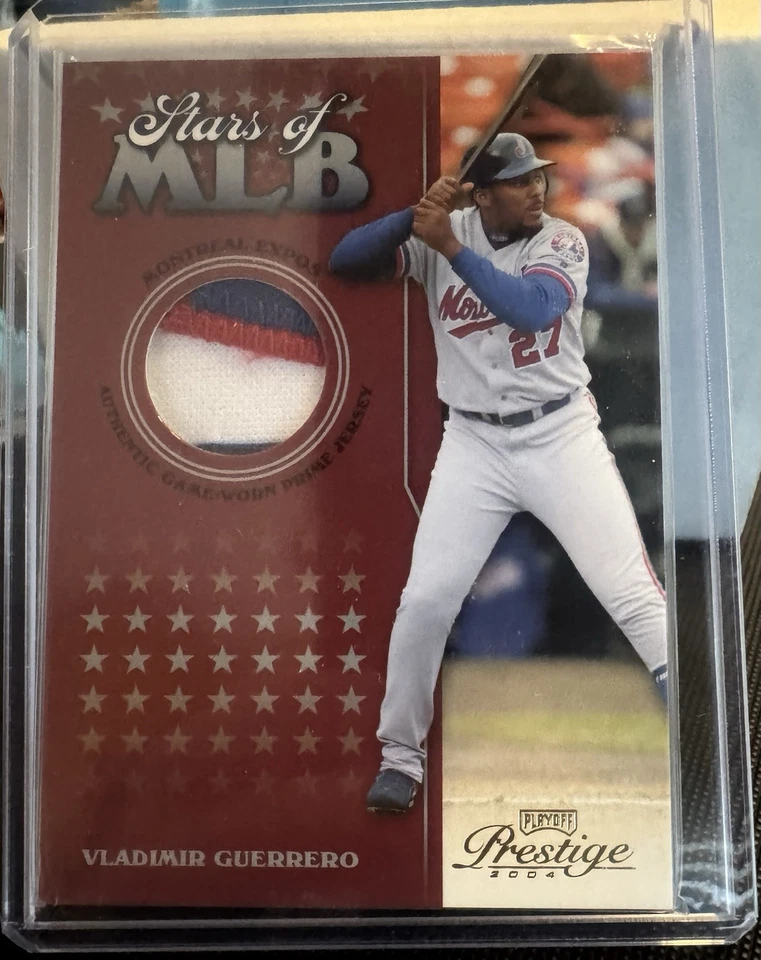 Prestige Stars of MLB 2004 Vladimir Guerrero juego parche usado 03/50 SP Foto 1 de 2