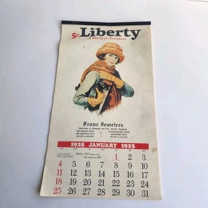 Liberty 5c A Weekly For Everybody Calendar 1925 Printed 1979 Advertisement - Picture 1 of 13