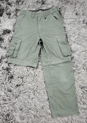 Boy Scouts of America Convertible Pants Youth 10 Green Cargo Uniform Zip Shorts - Image 1 of 4