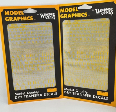 LOT OF 2-Woodland Scenics MG705 Roman Yellow-Dry Transfer Decals - Image 1 of 2