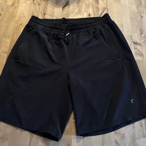 Zyia Activewear schwarze Herrenshorts XL Gummibund Reißverschluss Gesäßtasche - Bild 1 von 10