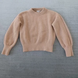 Madewell Pullover Damen M beige Fairbanks Pulli Rundhals Zopfmuster klassisch - Bild 1 von 8