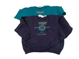 Osh Kosh B’Gosh 1895 Lot Of Two Pullover Sweaters Size 7 Boys Green And Blue - Picture 1 of 3