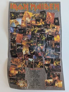 Iron Maiden Small Poster with "Family Tree" on reverse - Cassette Tape Insert(?) - Picture 1 of 4
