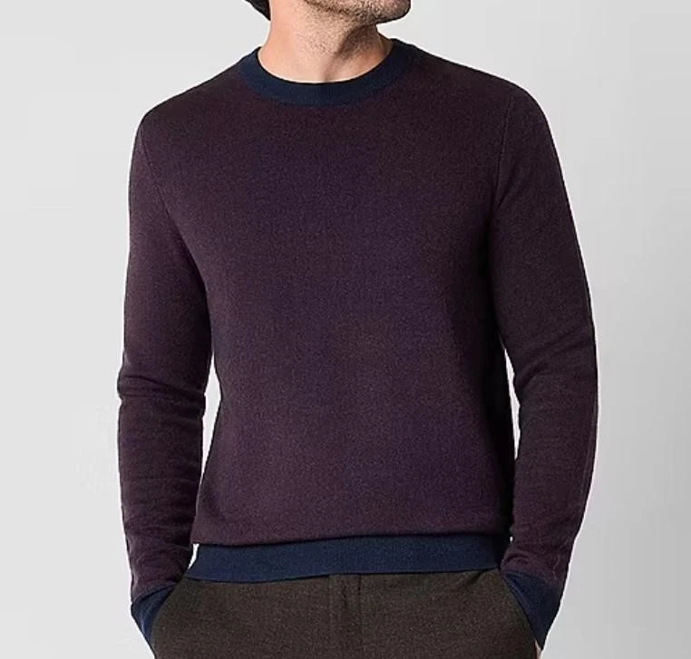 NEW MENS STAFFORD PURPLE NAVY FITTED SWEATER CREW NECK SIZE XL MSRP $68 - Image 1 of 1
