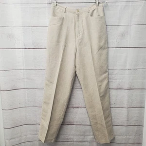 Lizsport by Liz Claiborne Linen Cotton Dress Pants Women's Size 12 Beige Khaki - Picture 1 of 6