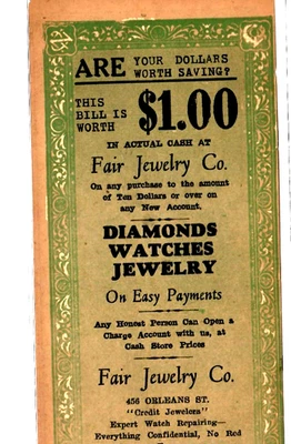 $10 "ADVERTISEMENT NOTE" 1930'S "ADVERTISEMENT NOTE" (CONFEDERATE)  NICE!!! - Image 1 of 3