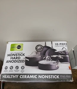 Juego de utensilios de cocina The Original Green Pan Lima Collection Nonsti Hard Anodized 10 piezas Bw2 - Imagen 1 de 9