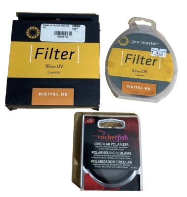 Pro Master Circular Polarized Filters 67mm 95mm UV 8167 RocketFish 58mm - Image 1 of 4