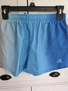 Girls Youth Kids Adidas Shorts NEW Multi Blue Rush Size Large 14 - Picture 1 of 2