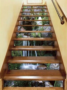 3D Moss Stone 591 Stair Risers Decoration Photo Mural Vinyl Decal Wallpaper - Picture 1 of 5