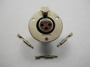 Cannon 3 Pin XLR Panel Mount Connector 7961 (NOS, New Old Stock)(QTY 1 ea)F27 - Picture 1 of 3