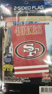 Party Animal NFL San Francisco 49ers Applique Banner Flag 44x28 - Picture 1 of 1