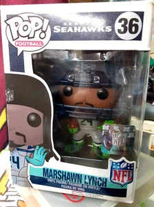 Funko POP! MARSHALL LYNCH 03 SEATTLE SEAHAWKS ¡RARO! - Imagen 1 de 8