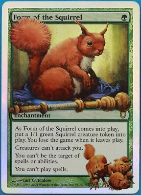 Form of the Squirrel FOIL Unhinged HEAVILY PLD Green Rare CARD (460789) ABUGames - Image 1 of 2