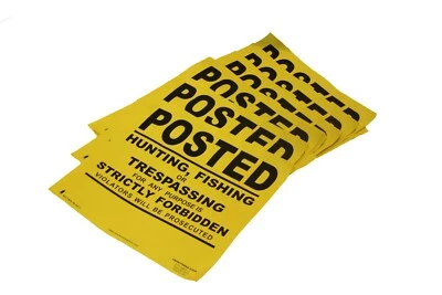 Posted No Hunting, Printed on PURE 13mil vinyl (x10 pack)  - Image 1 of 4