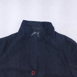 Josephine Chaus Casual Button Up Denim Long Sleeve Jacket Womens Size 12 Blue - Picture 1 of 8