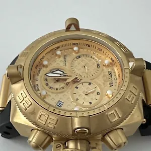 Invicta 16144 Sub-aqua Noma IV Chronograph Gold Dial Steel Men's Diver *NO BAND* - Picture 1 of 24