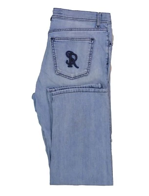 RRP1050$ AUTHENTIC Men's Stefano Ricci Jeans W40 Cotton Blue Logo Italy - Image 1 of 4