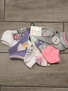 New 6 Pairs of Sof Sole Kids Cats & Hearts No Show Socks Youth Small(10-4.5) - Picture 1 of 3