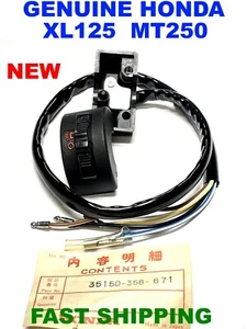 OEM HONDA XL125 MT250 XL MT LIGHT LIGHTING SWITCH BUTTON CONTROL 35150-358-671 - Picture 1 of 3