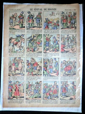 Le Cheval de Bronze (c1870) Rare French Comic Broadsheet 863, Pellerin, France - Image 1 of 3