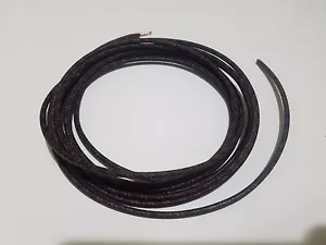 5 feet Vintage Braided Cloth Covered Primary Wire 14 ga gauge Black w/ Red - Picture 1 of 4