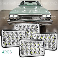 DOT Fit Chevrolet Impala 1977-1985 4x6" Chrome LED Headlights Hi/Lo Sealed Beam