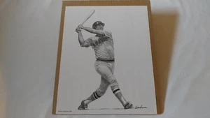 1990 Allen Alan Landsman Carl Yastrzemski Boston Red Sox 11X14 Kunstskizze - Bild 1 von 1