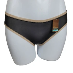 Vintage Vanity Fair Original Skin Bikini Panty Second Skin Sheer Black Tan Sm/5 - Picture 1 of 7