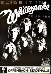 WHITESNAKE 1984 OFFENBACH - orig. Concert - Poster - Konzert Plakat - DIN A1 - Picture 1 of 1