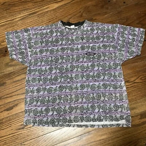 Vtg 90s Local Motion Hawaii All Over Tribal Print T-Shirt XL Surf Skate Grunge - Picture 1 of 5